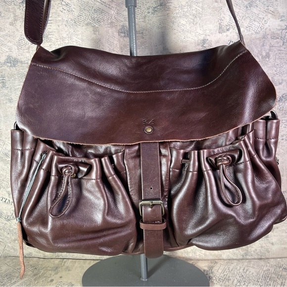 Marc O"Polo Messenger brown leather bag - large Crossbody - Picture 2 of 15